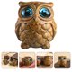 thumbnail image 2 of GOOHOCHY Estatua de madera tallada en forma de búho, adorno de búho tallado en madera, adorno decorativo para el hogar, 2 of 8