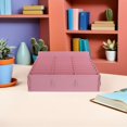 thumbnail image 4 of COMPUKAS Pink Wood Phone Holder Desktop Storage Box for Classroom and Office Organization, 4 of 6