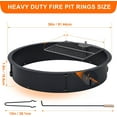 thumbnail image 5 of M optimized Fire Pit Ring Insert 32in/36in Outdoor Fire Pit Liner Round Steel Fire Ring w/ Cooking Grate, Heavy Duty Firepit Rings for Outside Wood Burning DIY Camping Patio Yard Garden, Black, 5 of 8