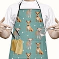 thumbnail image 2 of Chihuahua and Footprints Apron-Garden Aprons for Women with Pockets-Cotton Linen Waterproof Kitchen Cooking Gardening Aprons Adjustable for Kitchen,Cooking,BBQ and Salon 33x27 Inch, 2 of 7
