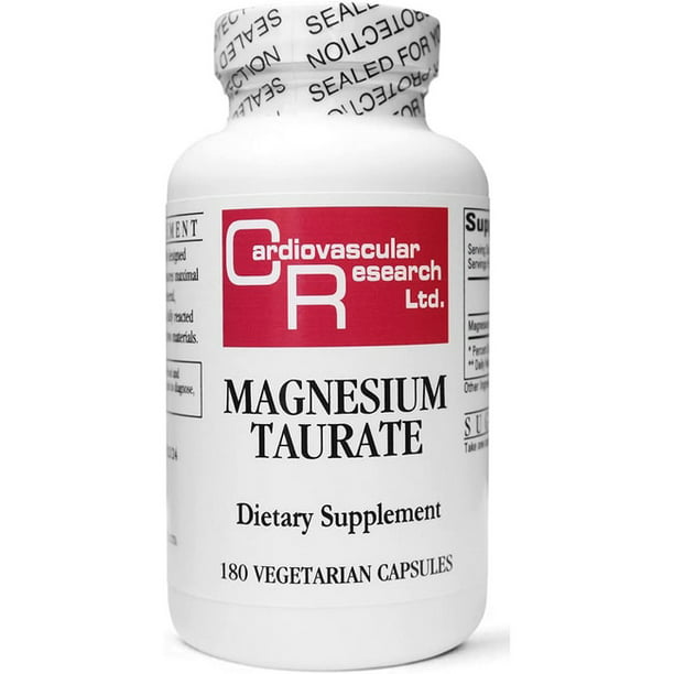 Magnesium Taurate, 180 Vegetarian Capsules, Cardiovascular Research