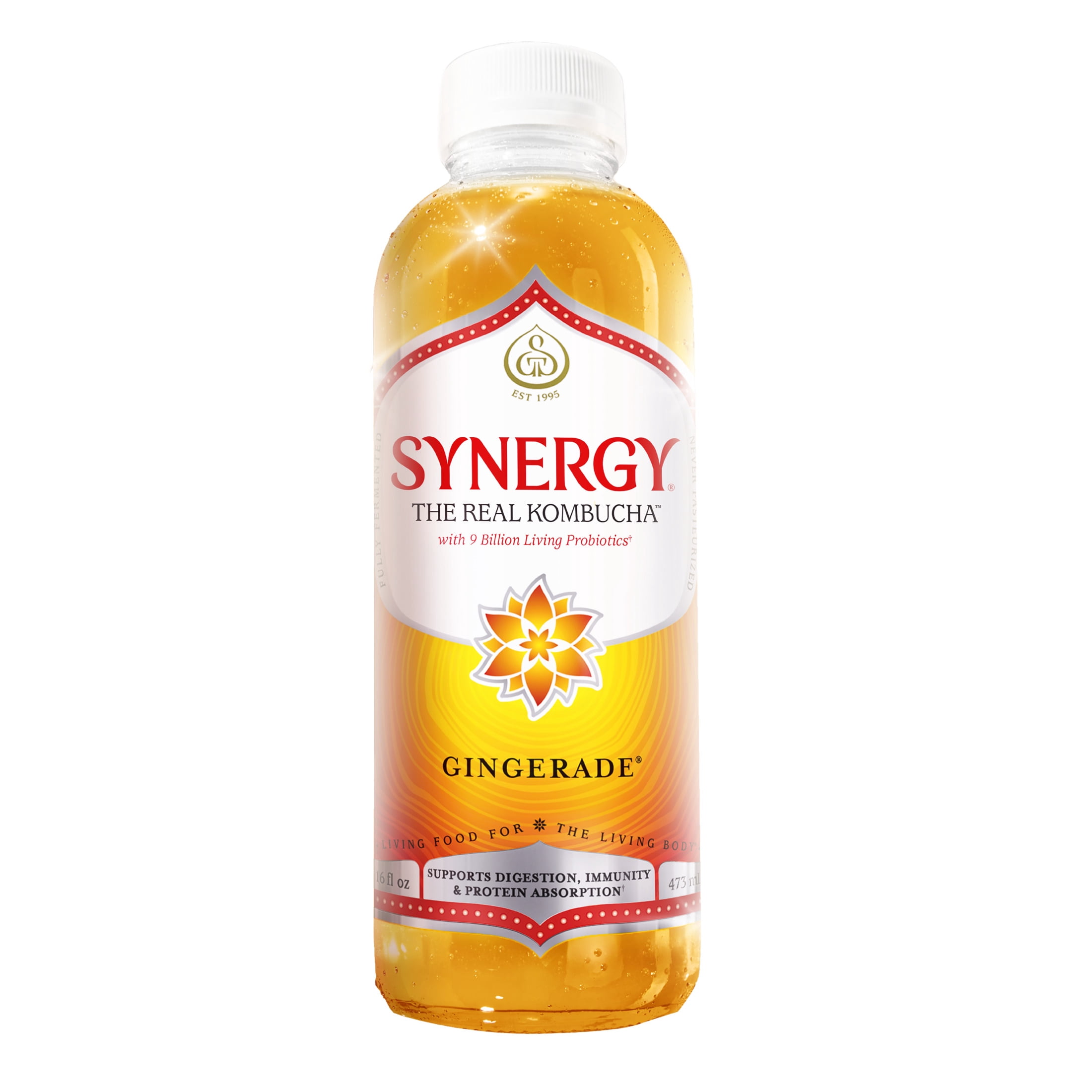 GT.S Synergy Real Kombucha Gingerade, 16 fl oz, Fermented Drink