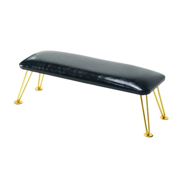 Reposabrazos para uñas acrílicas, piel sintética, manicura, herramienta para uñas, antideslizante, almohada para reposamanos para uñas, profesional Negro