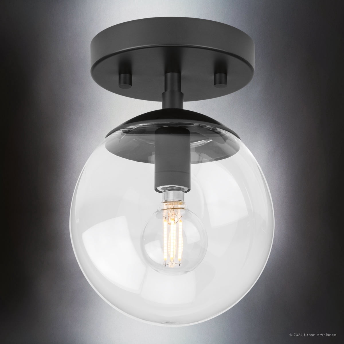 Luxury Minimalist Ceiling Light, Matte Black, UHP4443