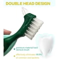 thumbnail image 4 of 3 cepillos de dientes duros premium para dentaduras postizas, cepillo de limpieza, cerdas multicapa y cepillo de doble cara para dentaduras postizas portátiles, cuidado de dentaduras postizas, 4 of 5
