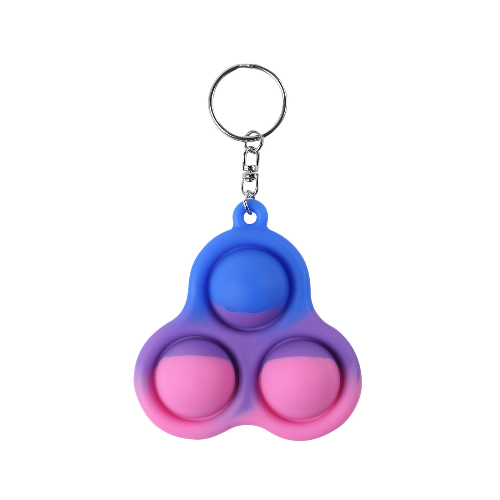Fidget Toy Dimple-Toys Keychain Sensory-Stress Push Bubble Blue Purple 