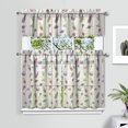 thumbnail image 2 of Kitchen Curtains 36 Inch Short - 3 Panel Set, Ice Cream Dessert Pattern, Rod Pocket Window Curtain, 100% Polyester for Farmhouse, Cafe, Kitchen, Living Room, Bedroom, Easy Wash, 2 of 6