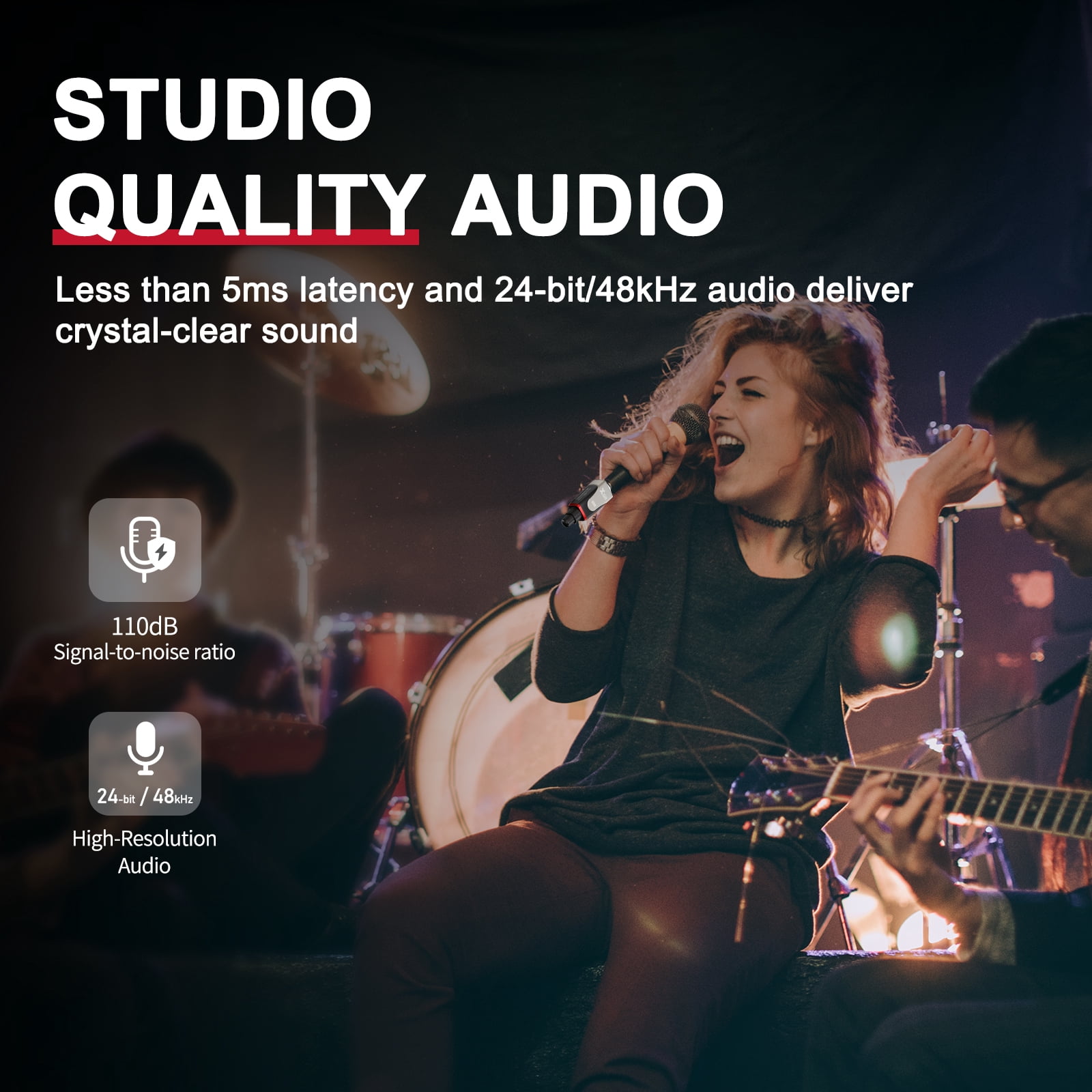 Xvive U35 Dynamic Microphone Wireless System with 5.8GHz Transmitter and Receiver