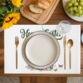 thumbnail image 4 of Easter Rabbits Placemats Set of 8, Watercolor Flowers Eggs Cute Bunny Butterflies Placemats for Dining Table, Place Mats for Kitchen Tabletop, Waterproof Wipeable Dining Table Mats Set, 4 of 9