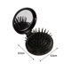 thumbnail image 2 of Cepillo de pelo plegable con espejo, paquete de 2, peine de bolsillo compacto para viajes, para mujeres y niñas, color negro., 2 of 5