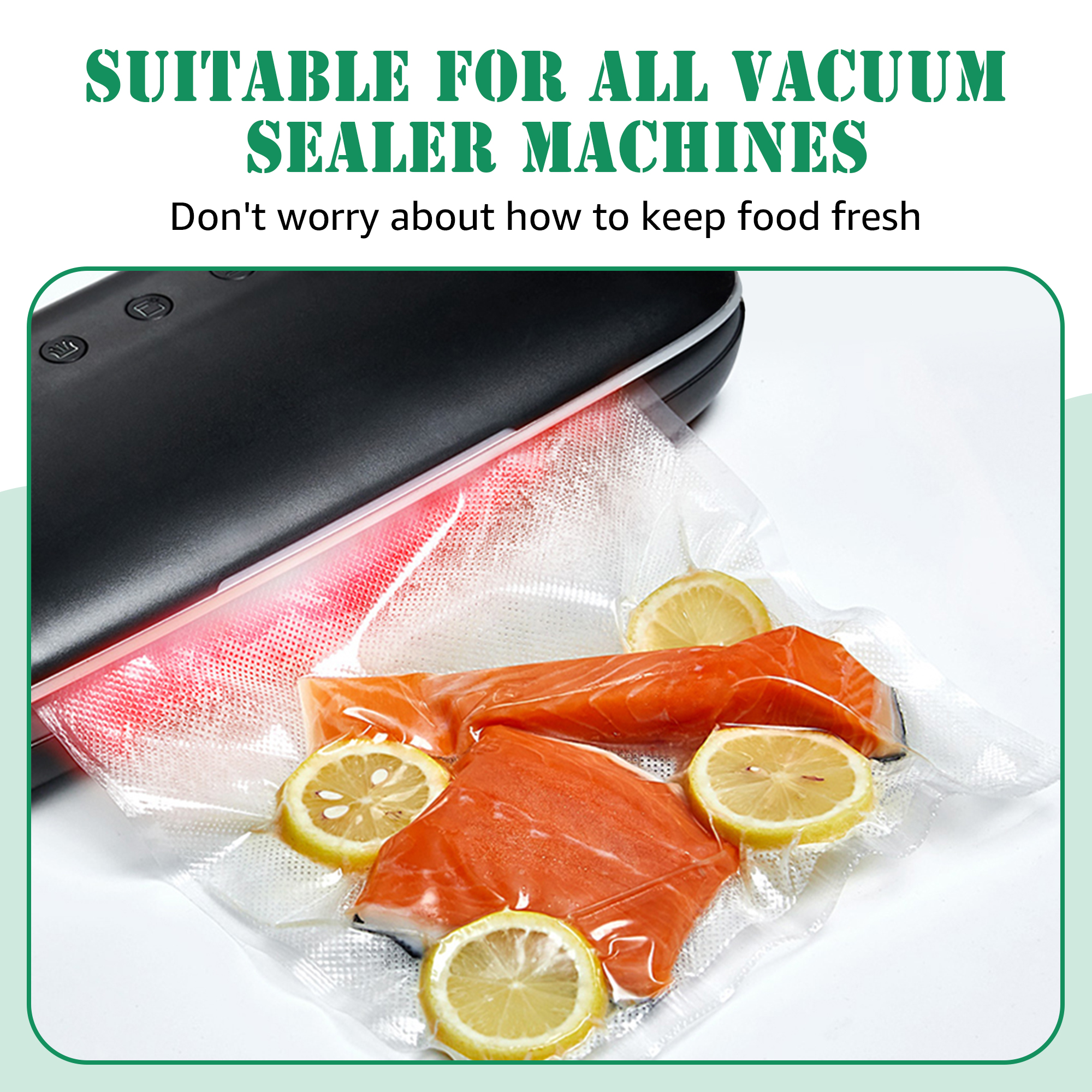 Cubepoint 150-Count Vacuum Sealer Bags, 8" x 12" photo 4