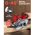 thumbnail image 3 of 18V Brushless Cordless 6 inch Circular Saw, 5900 RPM Variable Speed,for Milwaukee M18 Battery (Bare Tool), 3 of 10