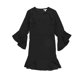 thumbnail image 1 of bar III Vestido liso con volantes para mujer, negro, 0, 1 of 2