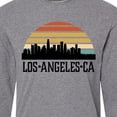 thumbnail image 4 of Inktastic Los Angeles California Skyline Retro Long Sleeve T-Shirt, 4 of 5