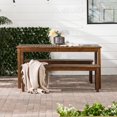 thumbnail image 3 of Pemberly Row Acacia Wood Patio 3-Piece Dining Set in Dark Brown, 3 of 9