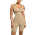 thumbnail image 5 of ToBeInStyle Women's Full Body Slimming Bodysuit Shapers - Mid-Thigh Shorts - Beige, 5 of 6