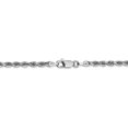 thumbnail image 3 of Real 14kt White Gold 3.0mm Diamond Cut Quadruple Rope Chain Chain Bracelet; for Adults and Teens; for Women and Men, 3 of 4