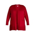 thumbnail image 4 of Terra & Sky Women's Fine Gauge Cardigan, Lightweight; Sizes 0X-4X, 4 of 5