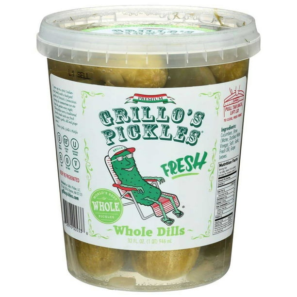 Grillos Pickles Whole Dills Pickles, 32 Ounce 6 per case. Walmart