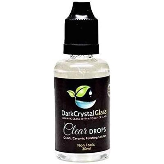 Dark Crystal Glass and Quartz Natural Cleaning Solution -30ml- Clear Drops Pack of (1)