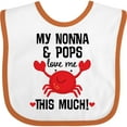 thumbnail image 3 of Inktastic Nonna and Pops Love Me Grandchild Boys or Girls Baby Bib, 3 of 4