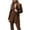 Brown, variant on Meichang Womens 3 Piece Blazer Sets Formal Lapel Collar Work Blazer And Slimming Pants with Belt Dressy Solid Business Suit Set
