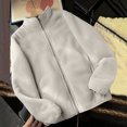 thumbnail image 2 of ATOYSOY Women's Full Zip Soft Fleece Jacket Outdoor Recreation Coat with Pockets Long-Sleeve Comfortable Outerwear Beige L, 2 of 8