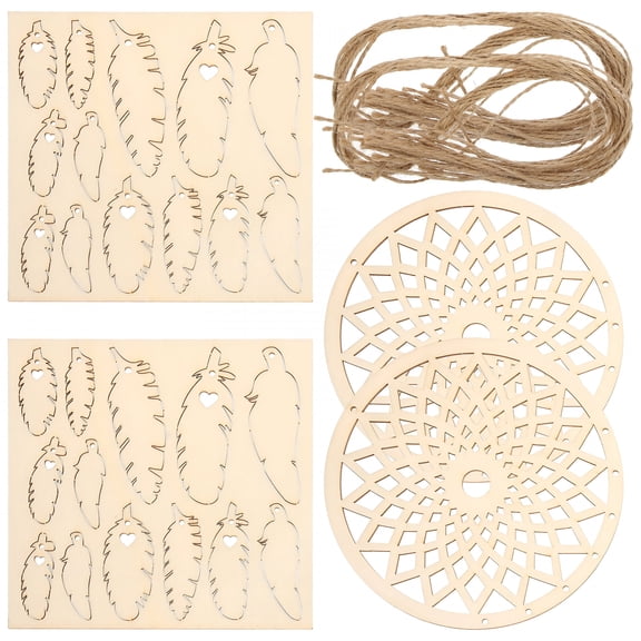 BESTSKY 2 Pcs Wooden Dreamcatcher Craft Projects Kits for Adults