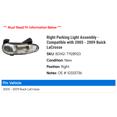 thumbnail image 2 of Right Parking Light Assembly - Compatible with 2005 - 2009 Buick LaCrosse 2006 2007 2008, 2 of 2