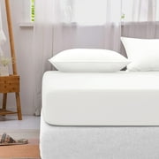 Lavish Touch Cotton TriBlend 1250 TC Fitted Sheet Twin - White
