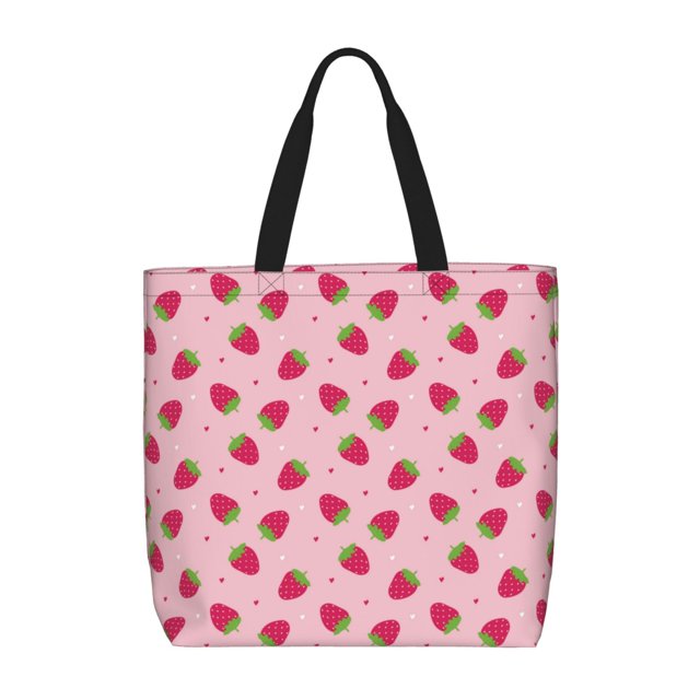 Balery Strawberries Bolsa de Mano para Mujeres con Cremallera, Bolsa de Gimnasio con Compartimentos, Bolsa para Laptop, Bolsa para Trabajo