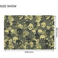 thumbnail image 3 of GZHJMY Army Green Skull Camo Bath Mat for Bathroom Rugs Rectangle Carpet for Shower, Fluffy Absorbent & Machine Washable, 16x24 Inch Carpet Runner, 3 of 5