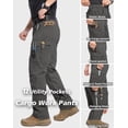 thumbnail image 5 of NAVEKULL Men's Stretch Ripstop Cargo Pants Water Resistant Flex Hiking Pants Lightweight EDC Operator Utility Work Pants, 5 of 7