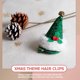 thumbnail image 5 of 3 pinzas para el pelo con forma de gorro navideño, horquillas navideñas, accesorios para el cabello de niñas., 5 of 7