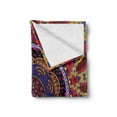 thumbnail image 2 of Mandala Soft Flannel Fleece Throw Blanket, Vintage Style Wedding Invitation Card with Mandala Motif Flower Illustration, Cozy Plush for Indoor and Outdoor Use, 50" x 70", Maroon and Red, by Ambesonne, 2 of 6