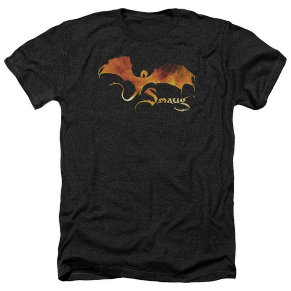 Hobbit - Smaug On Fire - Heather Short Sleeve Shirt - XXX-Large