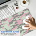 thumbnail image 4 of Pink Green Camouflage&nbsp;desk Mouse Padwaterproofwashable&nbsp;for Office Home Work GamingmousematRubber Base Mousepad with Stitched Edges 31.5x11.8inches, 4 of 7