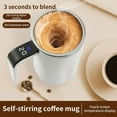 thumbnail image 5 of Automatic Stirring Coffee Cup with LED Display, 13oz Self-Stirring Mug, 304 Stainless Steel Material, 5 of 7