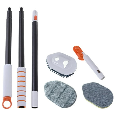 HEANUJJ Floor Brush Set with Tough Bristles for Home Cleaning and Stain Removal, Multi- Floor Scrubber