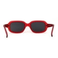 thumbnail image 4 of Womens Classic Mod Rectangle Minimal Plastic Sunglasses Red Black, 4 of 4