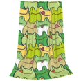 thumbnail image 2 of Fotbe Cartoon Frog Manta de Franela Acolchonada con Estampado, Súper Suave y Esponjosa, Extra Grande para Sofá, Cama, Uso Todo el Año-40"x30", 2 of 7