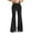 Black, variant on WTOBBY Ladies Fashion Loose Drawstring Waist Solid Color Cargo Pants Leisure Flares Casual Wear with Utility Pockets,Beige L