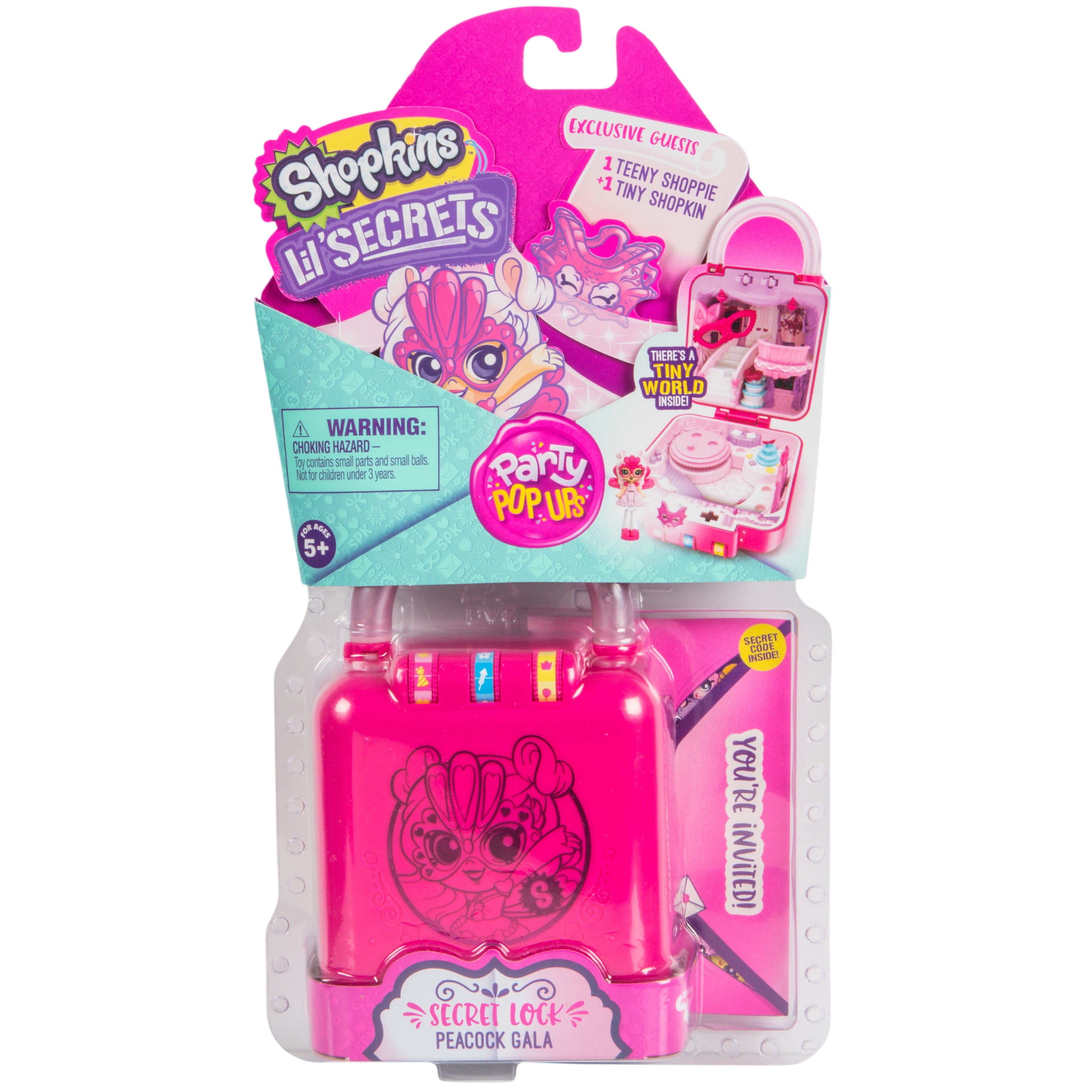 Shopkins Lil Secrets™ Secret Lock Playset, Peacock Gala - Walmart.com