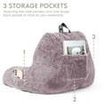 thumbnail image 6 of Nestl Reading Pillow, Backrest Pillows with Arms, Plush Faux Fur Back Pillow,&nbsp;Shredded Memory Foam Bed Rest Pillow, Dusty Purple, 6 of 9