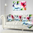 thumbnail image 3 of Designart Watercolor Flowers Everywhere - Floral Throw Pillow - 12x20, 3 of 5
