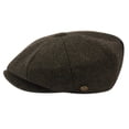 thumbnail image 3 of Men's Herringbone Tweed Wool Blend Newsboy Ivy Cap Snap Brim Gatsby Hat, 3 of 13