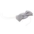 thumbnail image 1 of Tocados vintage de lino con lazo, sombrero pastillero, diadema Derby para fiesta gris, 1 of 6