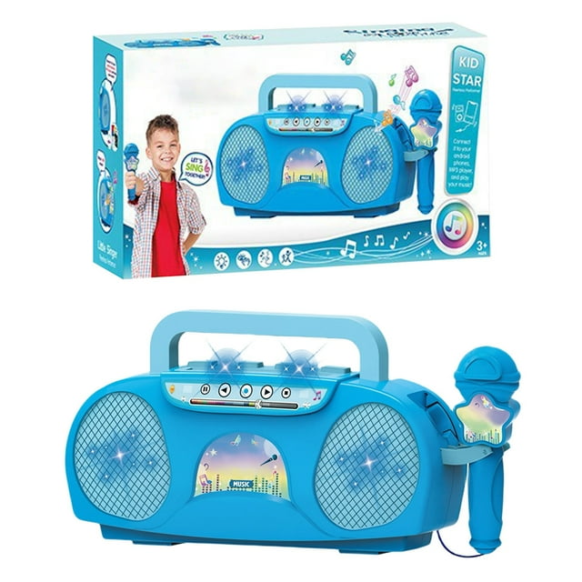 Kids Educational Musical Toy Microphone Karaoke Machine for Early Childhood Learning and Entertainment