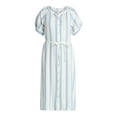 thumbnail image 4 of Time and Tru Women’s and Women’s Plus Cotton Double Cloth Midi Dress, Sizes XS-4X, 4 of 4