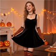thumbnail image 7 of WJOSBXT 2026 Women's Striped Over Knee Thigh High Socks With Arm Warmer Fingerless Gloves Set for Halloween Christmas, 7 of 7
